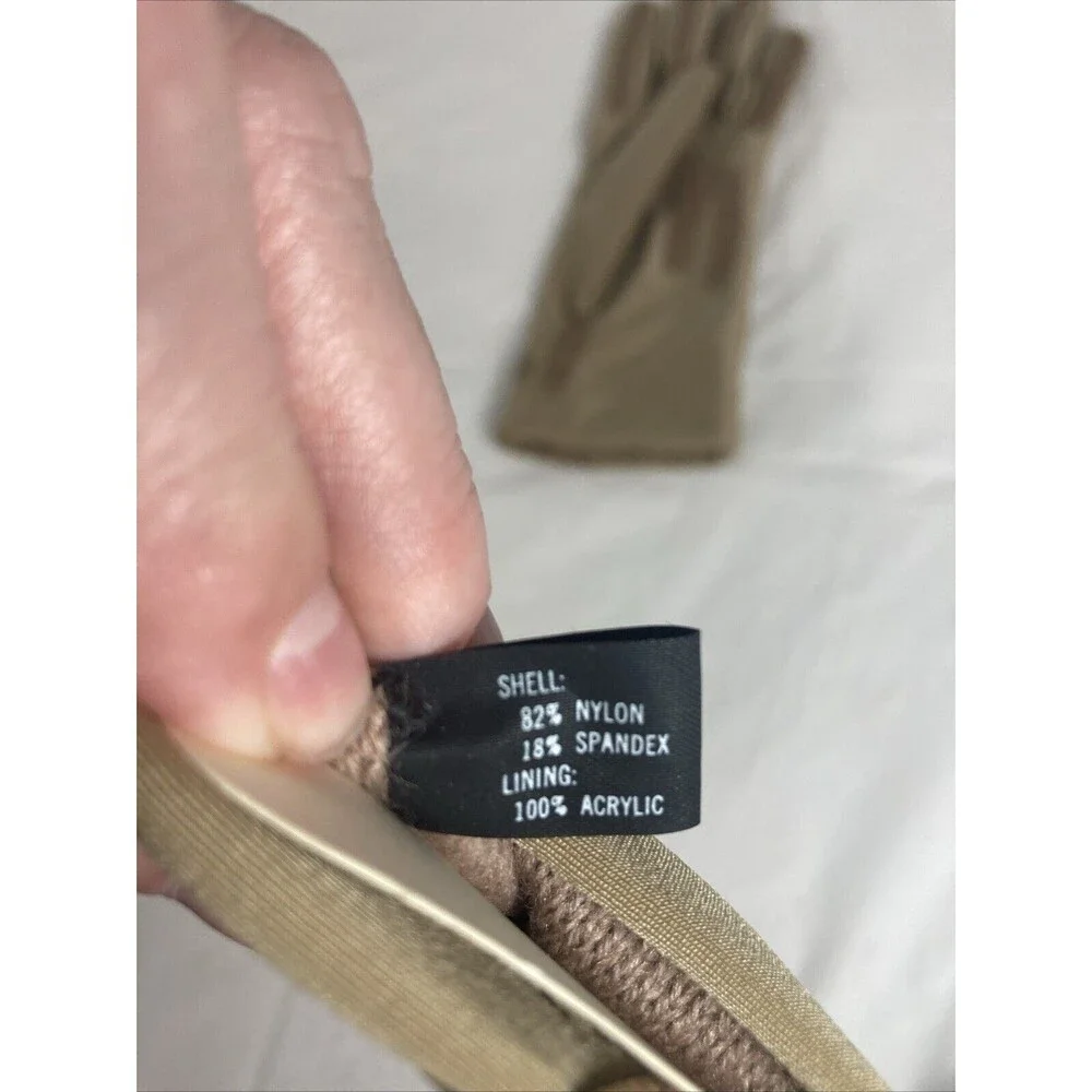 Grandoe Activizer Vtg 1985 Ladies Driving Gloves Camel BROWN One Size Warm Lined